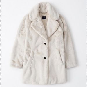 Abercrombie & Fitch Faux Fur Coat XXS